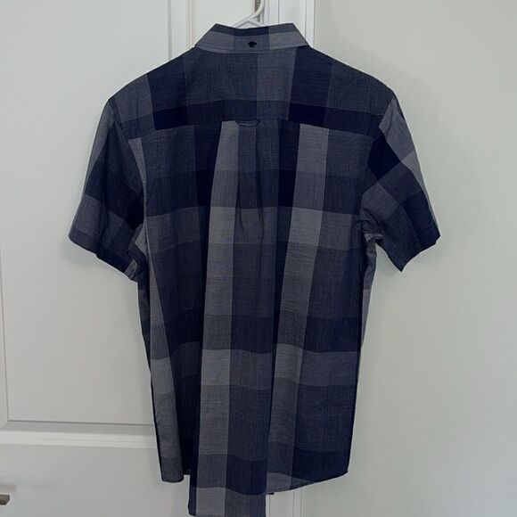 Nice Ben Sherman Blue Patchwork print check plaid SS summer Party Shirt L men’s - Picture 7 of 7